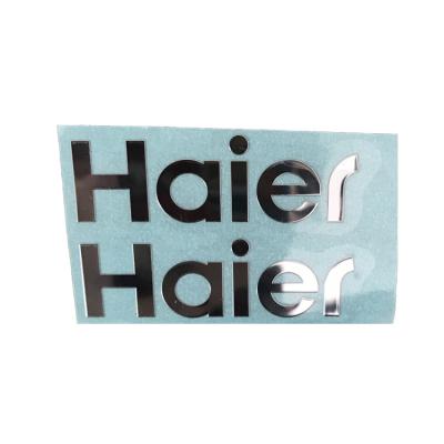 China Fashion waterproof high quality free design custom design metal labels 3D embossed stickers can be used for a variety of gift packing for sale