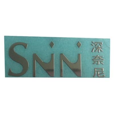 China Hot sale custom private 3d logo decals metal nickel labels waterproof for bottle transfer stickers sticker label for sale