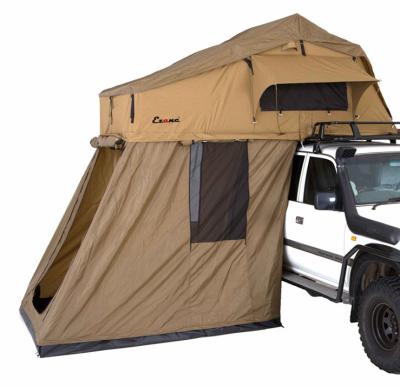 China UV-resistant roof top tent for cmaping with annex room car roof top tent equips change room 3-4 person for sale