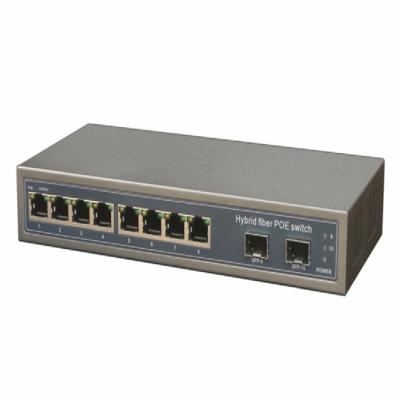 China Hot Selling POE Switch-1 Standard High Quality Reliable POE Switch 8 Port With Duplex 2 Gigabit SFP Port Uplink for sale