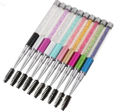 China Popular Colorful Magic Wand Crystal Eyelash Brush Comfortable Wholesale Diamond 10 Colors Eyelash Extension Makeup Mascara for sale