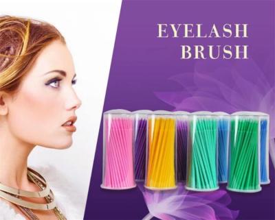 China Wholesale Comfortable 100 PCS/Colorful Tube Eyelash Extension Cleaner Disposable Lash Cleaning Brush Applicator for sale