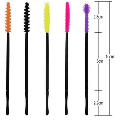 China 50PCS Comfortable Makeup Wholesale Silicone Mascara Magic Wands Disposable Silicone Lash Brush for sale