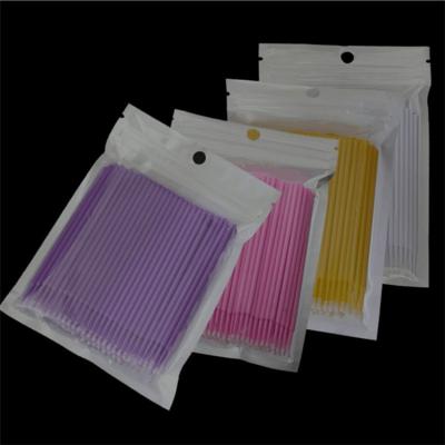 China 100 PCS/Bag Comfortable Wholesale Colorful Disposable Eyelash Extension Applicator Dental Micro Swab Brush for sale