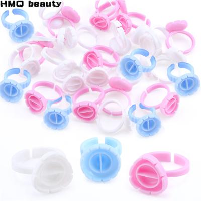 China 100Pcs Eyelash Fan Cup Disposable Eyelash Ring Glue Holder Eco-friendly Tattoo Eyelash Extension Dye Wholesale for sale