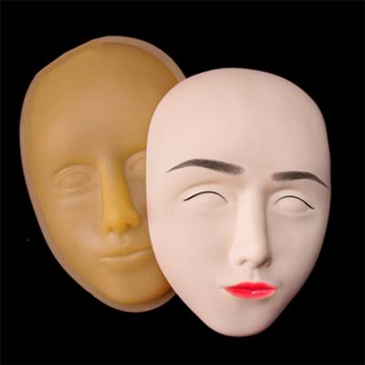 China 5D Tattoo Practice and Teaching Tattoo Training Head Silicone Practice Head Manikin Facial Eyebrow Tattoo Skin for sale