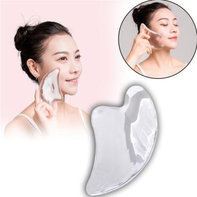 China Flat Crystal Massage Guasha Tools 3D Face Lift Face Arm Leg Acupoint Treatment Health Skin Care Tools for sale