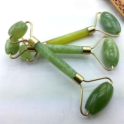 China Green Dual Head Face Lift Massager Facial Roller Jade For Face Slimming Body Head for sale