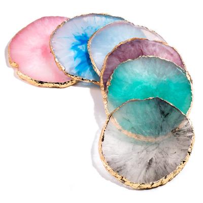 China The New Fashionable Colorful Resin Agate Stone The Mix Nail Art Nail Polish Color Display Palette for sale