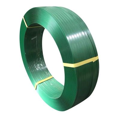 China Machine Packing Green Pet Packing Belt Tying Tape Pet Strap Roll for sale