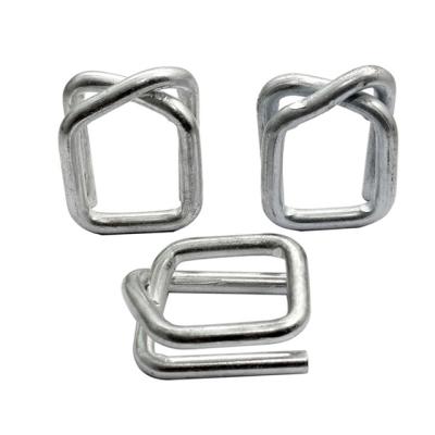 China Wrapping Machine Galvanized Tie Down Accessory Steel Wire Wrapping Buckle Tying Wire Buckle for sale