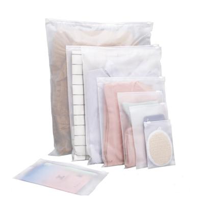 China Matte Plastic Bags Eco Friendly Moisture Proof Pe Clear Clothes Ziplock Packaging Bag for sale