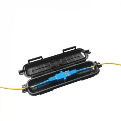 China SC Cable Coupling Protection Box Coupling Protection Box Outdoor Fiber Optic Waterproof Black for sale