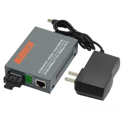 China Dual Fiber Media Converter SC GS-03 10/100/1000 Base Single Mode Aluminum for sale