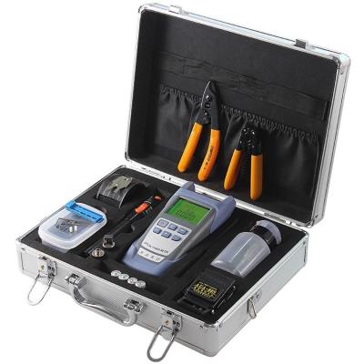 China FTTH Fiber Optic FTTH Tool Kit with SKL-60S Fiber Cleaver and Optical Power Meter 10Km Visual Fault Locator with Toolkit Set for sale