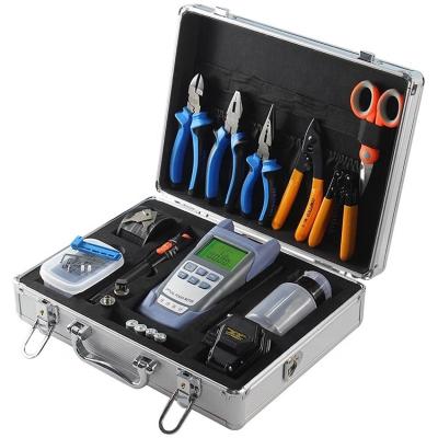 China FTTH Fiber Optic Tool Kit with SKL-6C Visual Fiber Cleaver Plier Wire Stripper and 10km Fault Locator Toolkit for sale