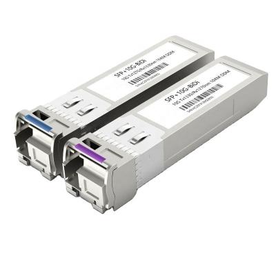 China Network SFP 10 Gigabit Single Mode Single Fiber 10/20/40/60/80km Module Compatible With H3C Huawei Cisco LC Interface 1 Pair for sale