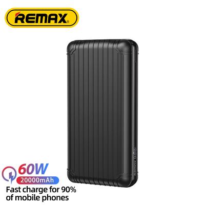 China Support Charging Remax PD-P85 Mini 20000 Mah Fast Charging Powerbank Type C PD Super Fast Charging Protocol Power Bank 60W for sale