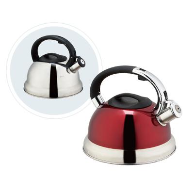 China Single Stainless Steel Viable Whistling Kettle For Household Kitchen Appliances Tea Maker Pot 3.0L Multicolor Hemispherical Whistling for sale