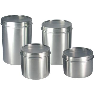 China Creatives Stainless Steel Food Storage Canister Pot Kitchen Metal Canisters Storage Bottles Viable Coffee Sugar Tea Seasoning Jar for sale