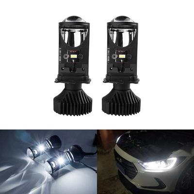 China Perfect cut line led headlight bulb projector lens y6 h4 waterproof y6 mini 72w 10000lm 904T lens IP68 for sale