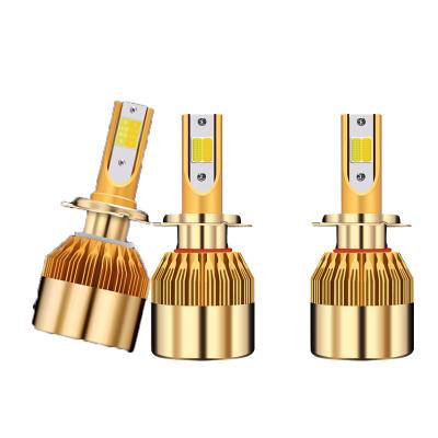 China Newest Two Color Design H1 H3 C6 Lamp Automotive Led Headlight Led Headlight Bulb For Car Motorcycles for sale