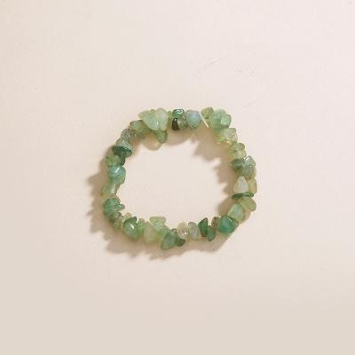 China Hot Selling Light Green Purple Color CLASSIC Crystal Elastic Turquoise Natural Stone Bracelet for sale