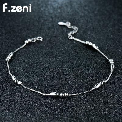 China FASHIONABLE Designer 925 Sterling Silver Bead Chain Anklets Fashion Anklet for sale