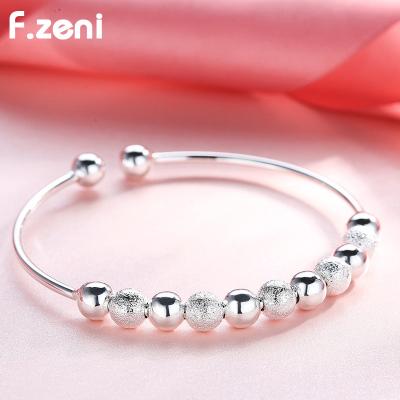 China New Trendy Simple Open Design Bracelets Jewelry Good Quality 925 Sterling Silver Bead Bracelet for sale