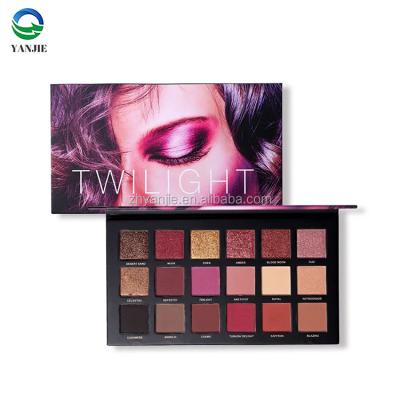 China Waterproof Pigment 18 Holes 23mm Palette High Shimmer And Clean Matte Cosmetic Eyeshadow Makeup for sale