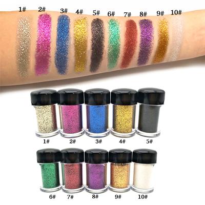 China Low MOQ Best Quality Wholesale Pigment Private Label Glitter Eyeshadow Glitter Powder#1 for sale