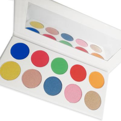 China Waterproof Hot Selling Colorful Diy Makeup Cardboard Eyeshadow Palette 10 Colors Private Label for sale