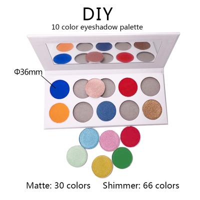 China Waterproof No Logo Manufacturers Makeup Stock OEM Customize White Empty Private Label Eyeshadow Palette for sale