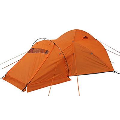 China Diagonal tying type 3-4 person dome tent for outdoor camping with double skin, 2 pieces doors, 2 pieces large mesh window for sale