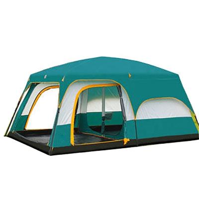 China Extended type two rooms with one hall camping tent for 6P/8P/10P/12P with double layer for sale