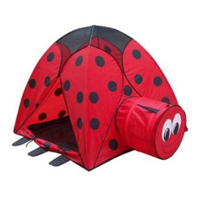 China Easy Install Ladybug Shape Kids Play Tent Folding Kids Play Tent With Net Mesh Tunnel Tent for sale