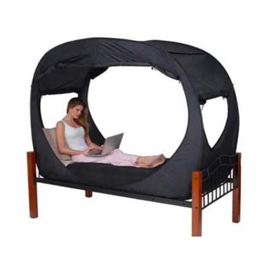 China Portable Adult Indoor Water Proof Twin Bed Tent Privacy Sound Up Bed Tent for sale