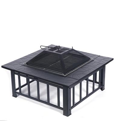 China Stocked Buy 3 in 1 Fire Pit BBQ Grill Pits Outdoor Patio Garden Heater Fireplace for sale