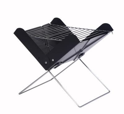 China Outdoor Camping Mini BBQ Charcoal Portable Folding BBQ Grill Adjustable Height for sale