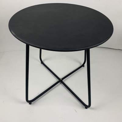 China Stylish folding metal extendable side table top table with heavy duty powder coating for sale