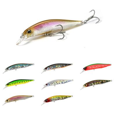 China Wholesale Cheap 85mm Metal 8g Hanging Minnow Lure Long Casting Trout Fishing Swim Bait Wobbler Artificial Low Lure for sale