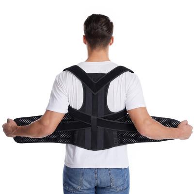 China Back Support Belts New Design Adjustable Unisex Shoulder Corrector Neoprene Back Straightening Strap Lumbar Back Support Belt for sale