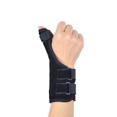 China Adult Wrist Thumb Support Brace Splint For Universal Training Hand Duim Protector Black Wrist Band Polyester And Cotton 50pcs Available for sale