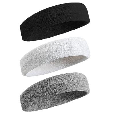 China Washing OEM Customized Cotton Terry Cloth Sports Headband Sports Running Headband For Tennis, Basketball, Gym for sale