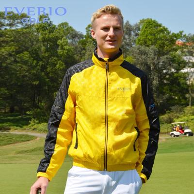 China Polyester Breathable Wholesale Sports Yellow Mens Track Golf Jackets for sale