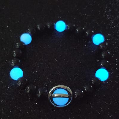 China FASHIONABLE Planets Galaxy Luminous Jane Eyre High Quality Handmade Blue Sandstone Beaded Bracelets for sale