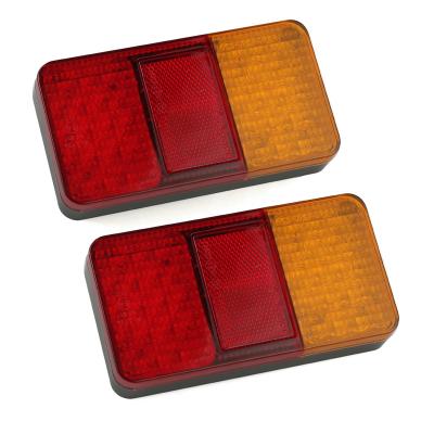 China Heavy Duty Trucks DC 12V 40LED Amber&Red Rear Tail Stop Light Indicator E-Mark For Trailer Truck Utes Caravan Lorry Van for sale