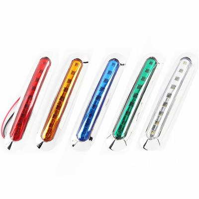 China ABS 9 LED Chrome LED Lights 12V 24V Beacon Lights 12V 24V Side Waterproof Car Bus Truck Trailer Truck for sale