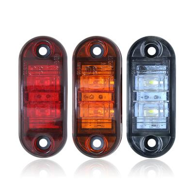 China Durable Plastic 12V 24V LED Side Beacon Warning Light Auto Car Tail Lights Lorry Yellow White Red Blue Trailer Truck External Green for sale