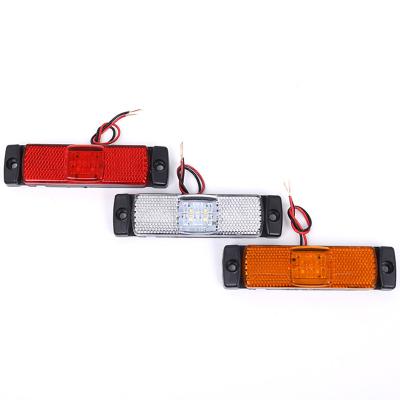 China ABS 24V Rectangle 4 Led Amber Side Lights Red White Outline Marker Lamps Lorry Waterproof Lamp Trailer Truck for sale